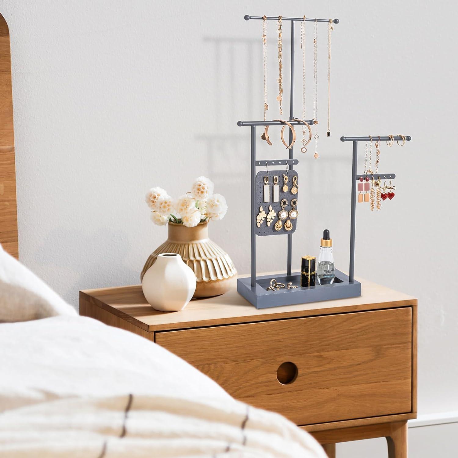 Organizador de Joyería ProCase Gris con Soporte para Anillos