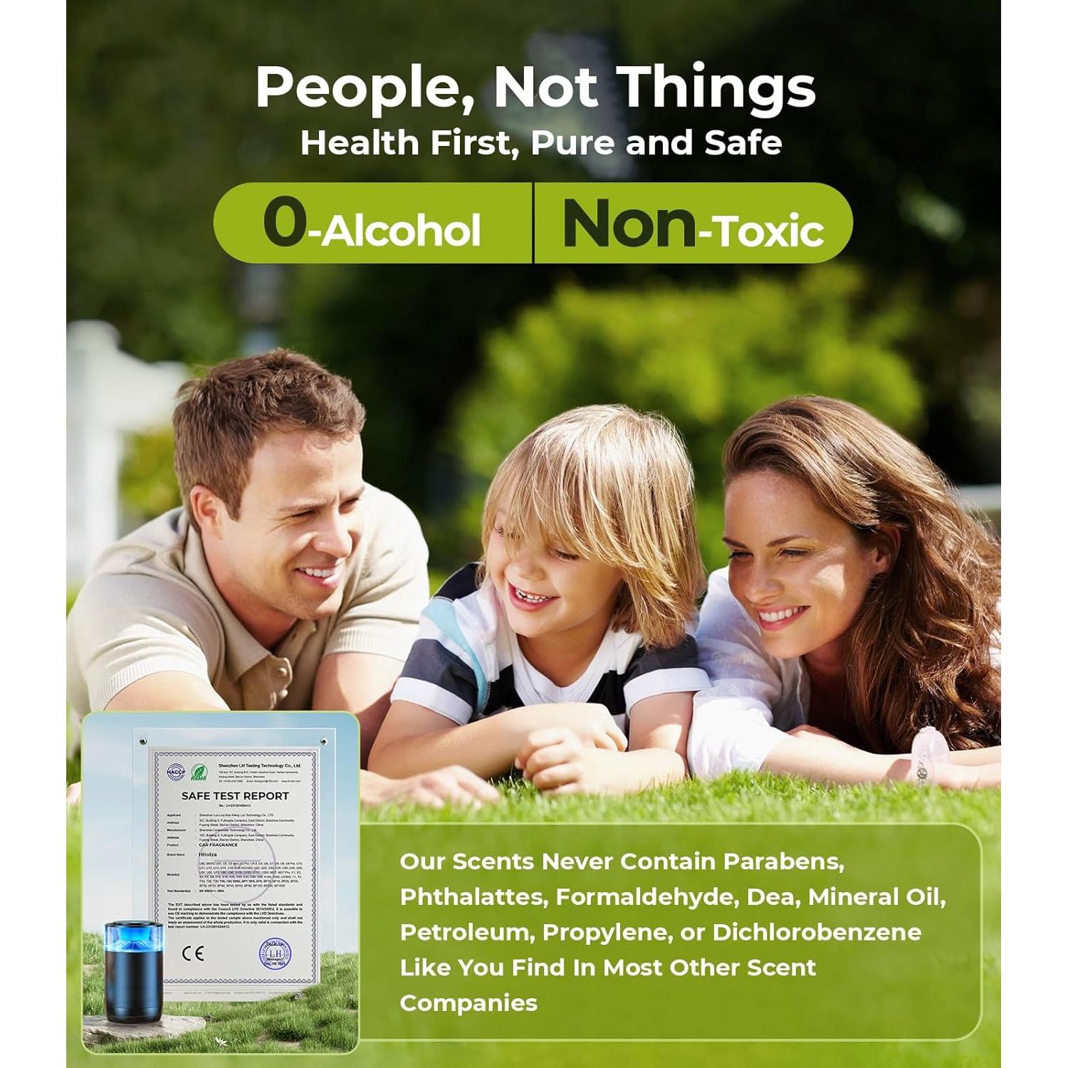 Ambientador de Aire para Autos Hitolza - Madera de Cedro, 6 Fragancias