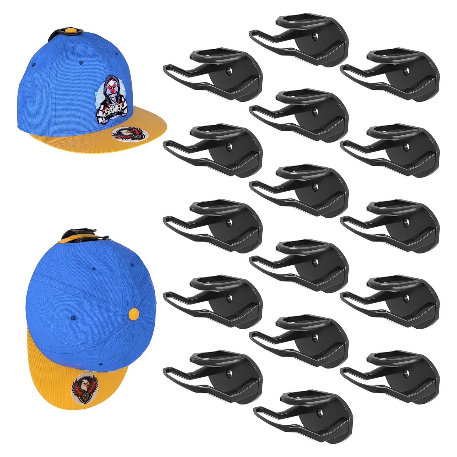 Ganchos Adhesivos para Sombreros Niunuerga 16 Paquete Negro