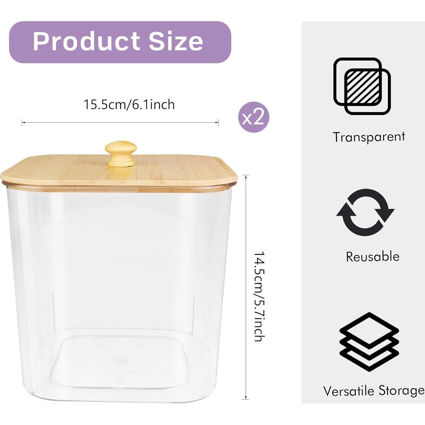 Contenedor de Almacenamiento para Lavandería HomePekite 2.5L