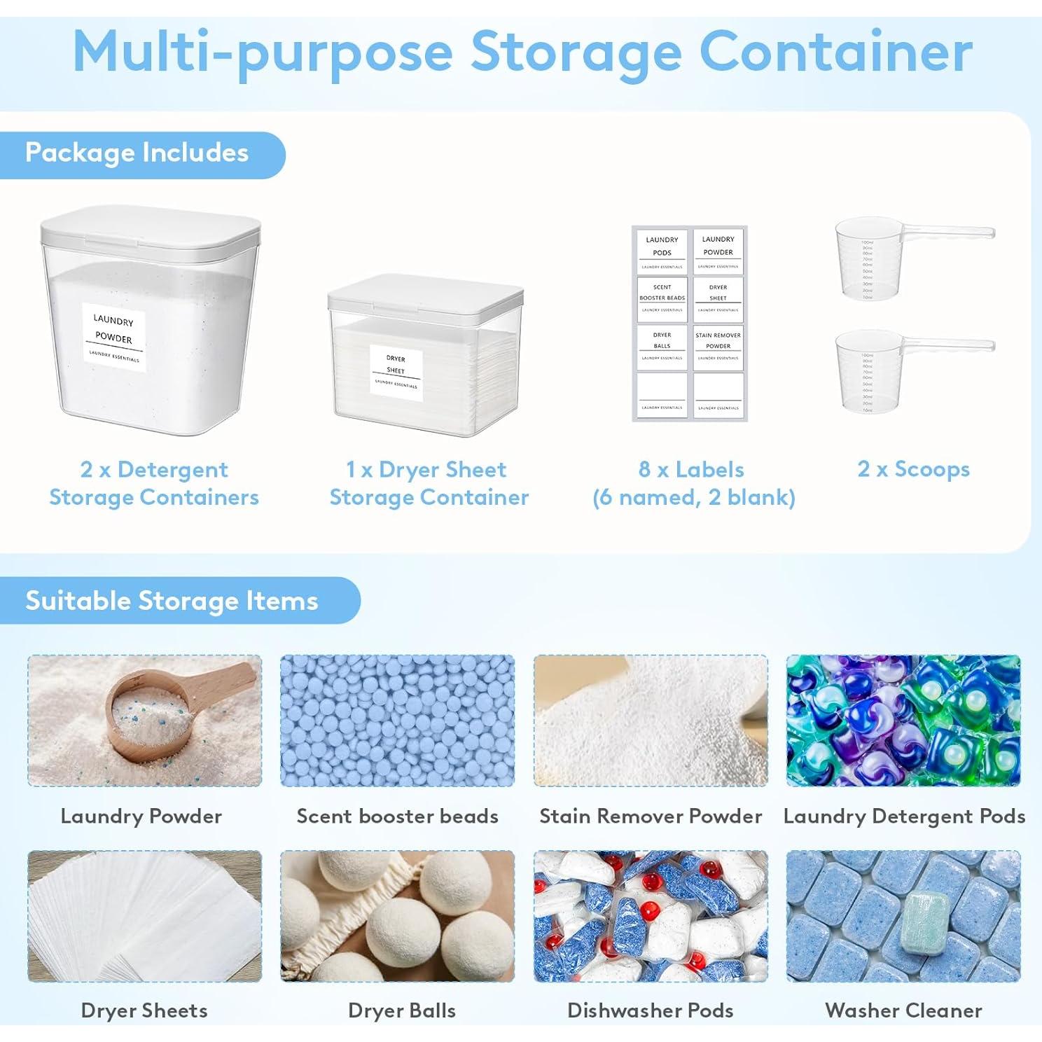 Contenedores de Lavandería Lifewit 3 Piezas 2.7L y 1.9L