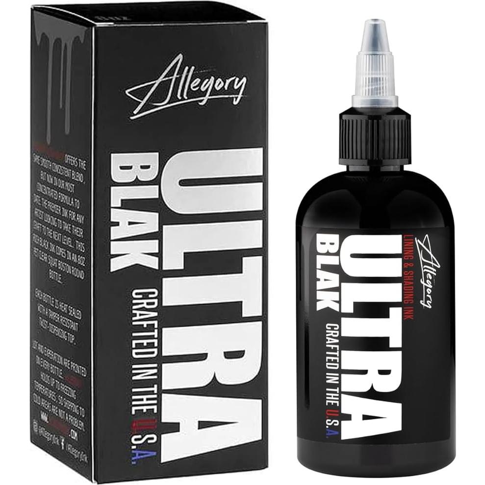 Tinta para Tatuajes Allegory Ultra Negro 59 ml Vegana Premium