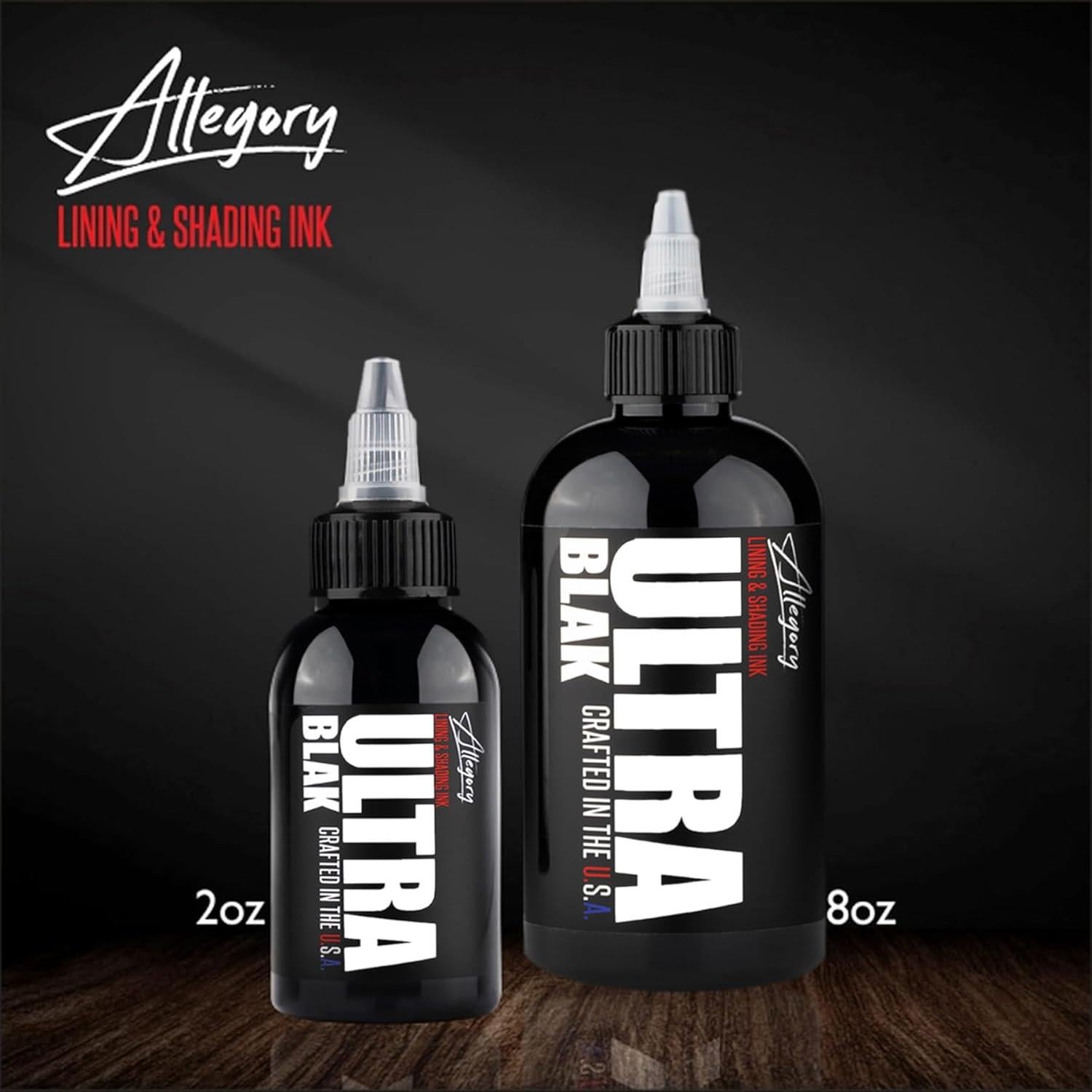 Tinta para Tatuajes Allegory Ultra Negro 59 ml Vegana Premium