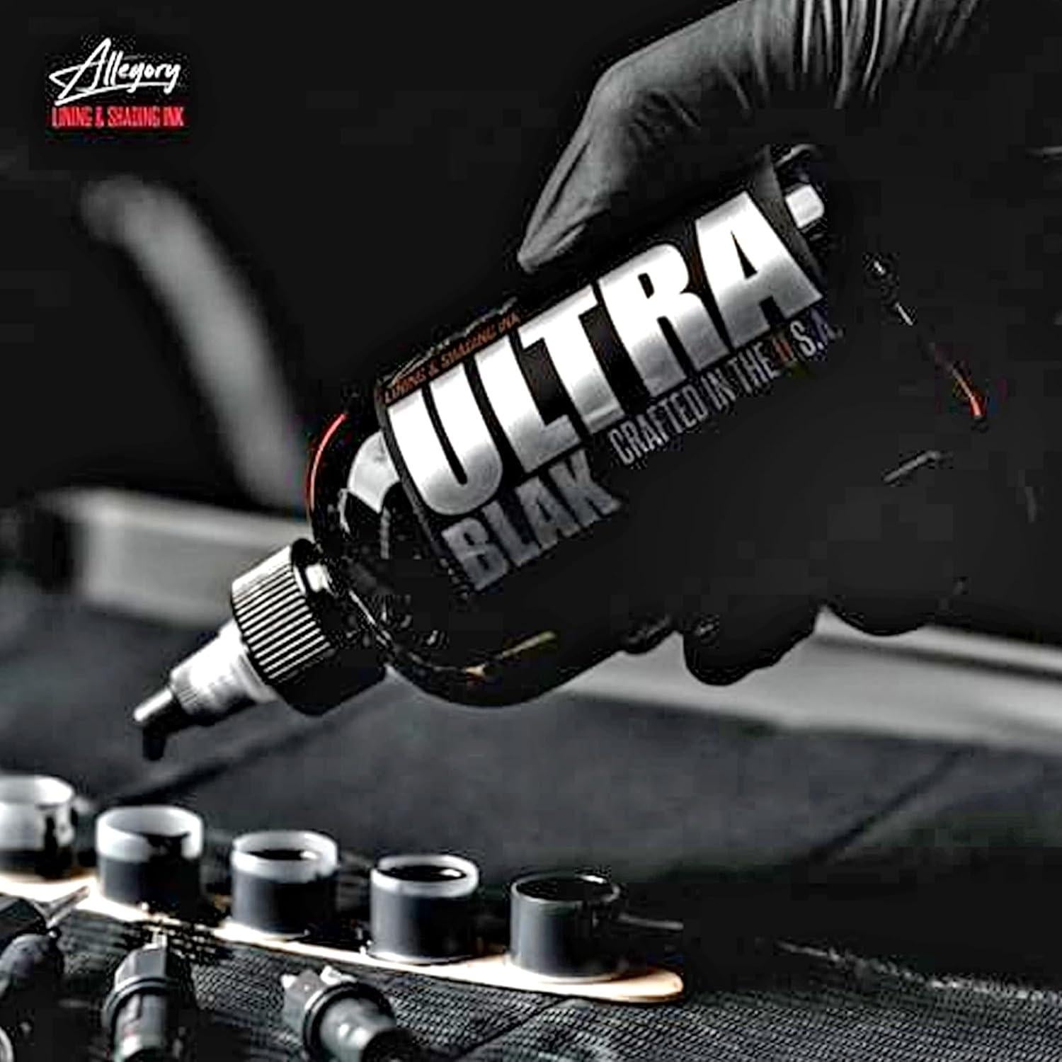 Tinta para Tatuajes Allegory Ultra Negro 59 ml Vegana Premium