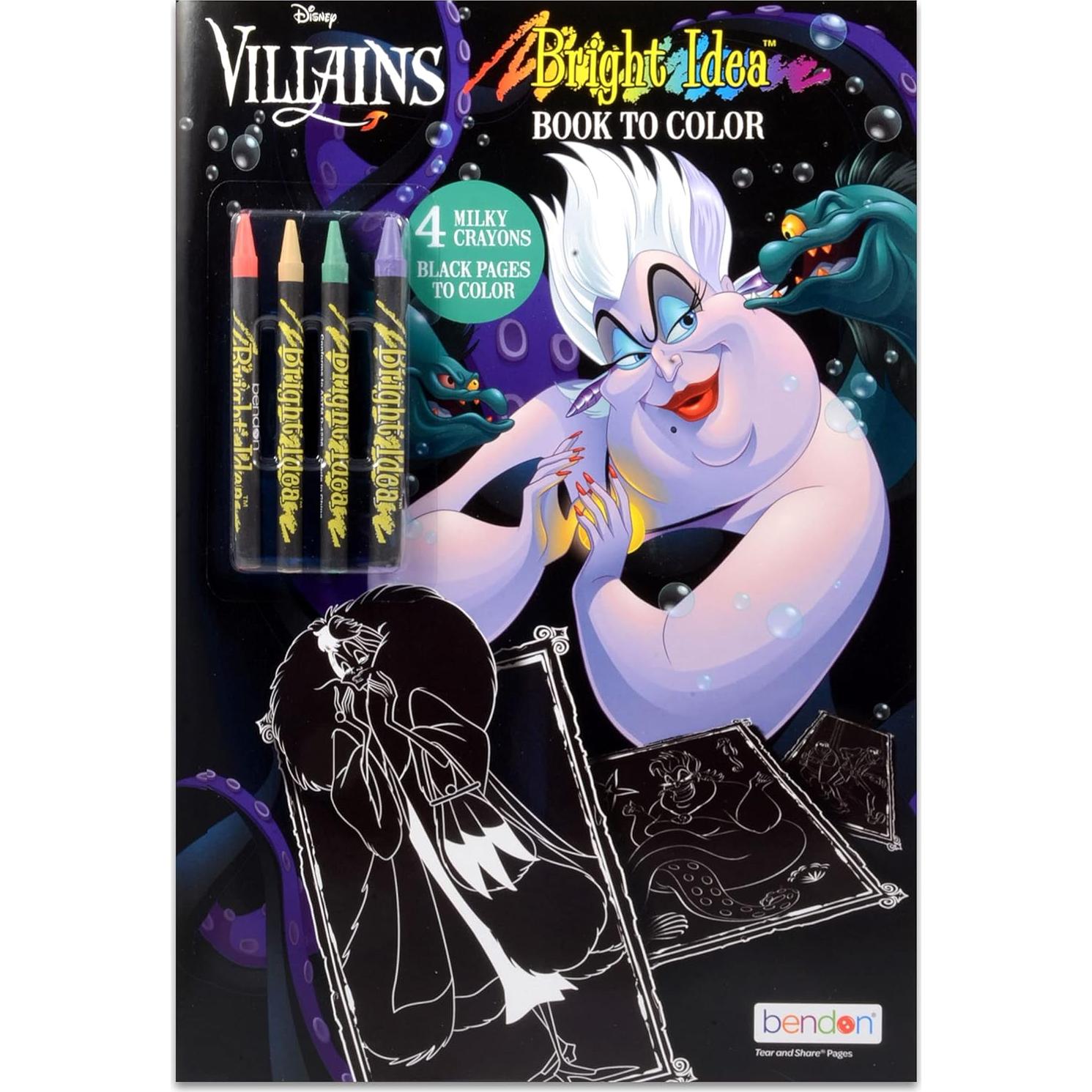 Set de Libro para Colorear Villanos Disney Clásico 8 Piezas
