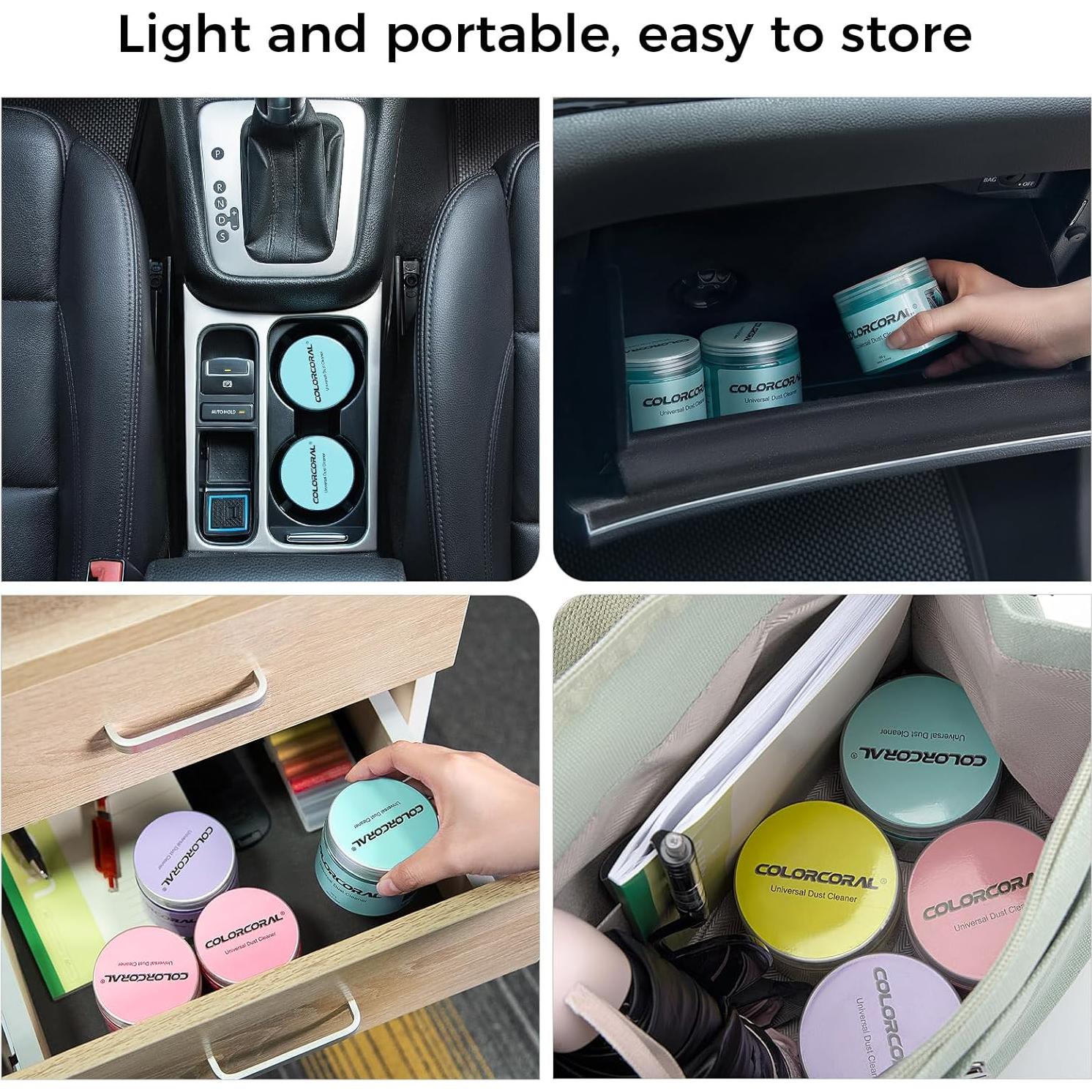 Gel de Limpieza Universal ColorCoral 2 Pack 320g para Teclados y Coche