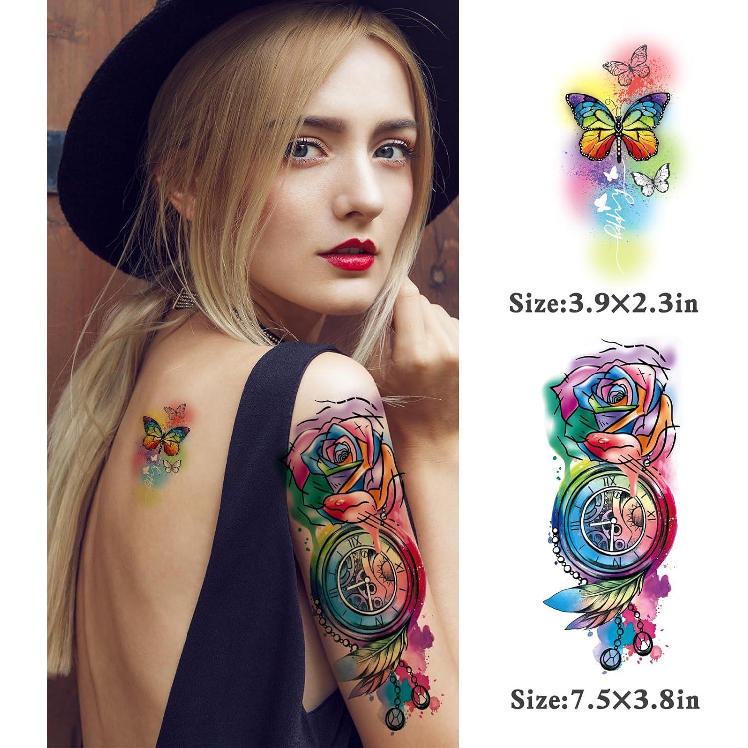 86 Hojas Tatuajes Temporales JEEFONNA Impermeables Realistas