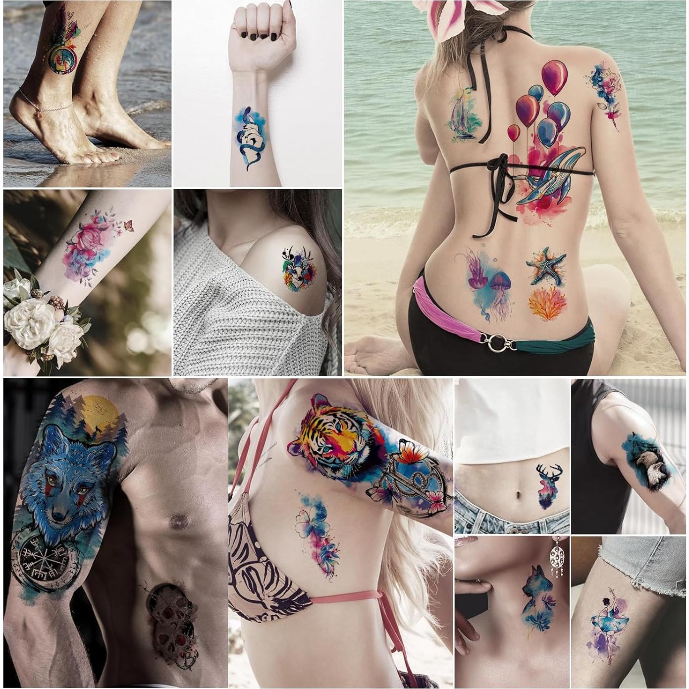 86 Hojas Tatuajes Temporales JEEFONNA Impermeables Realistas