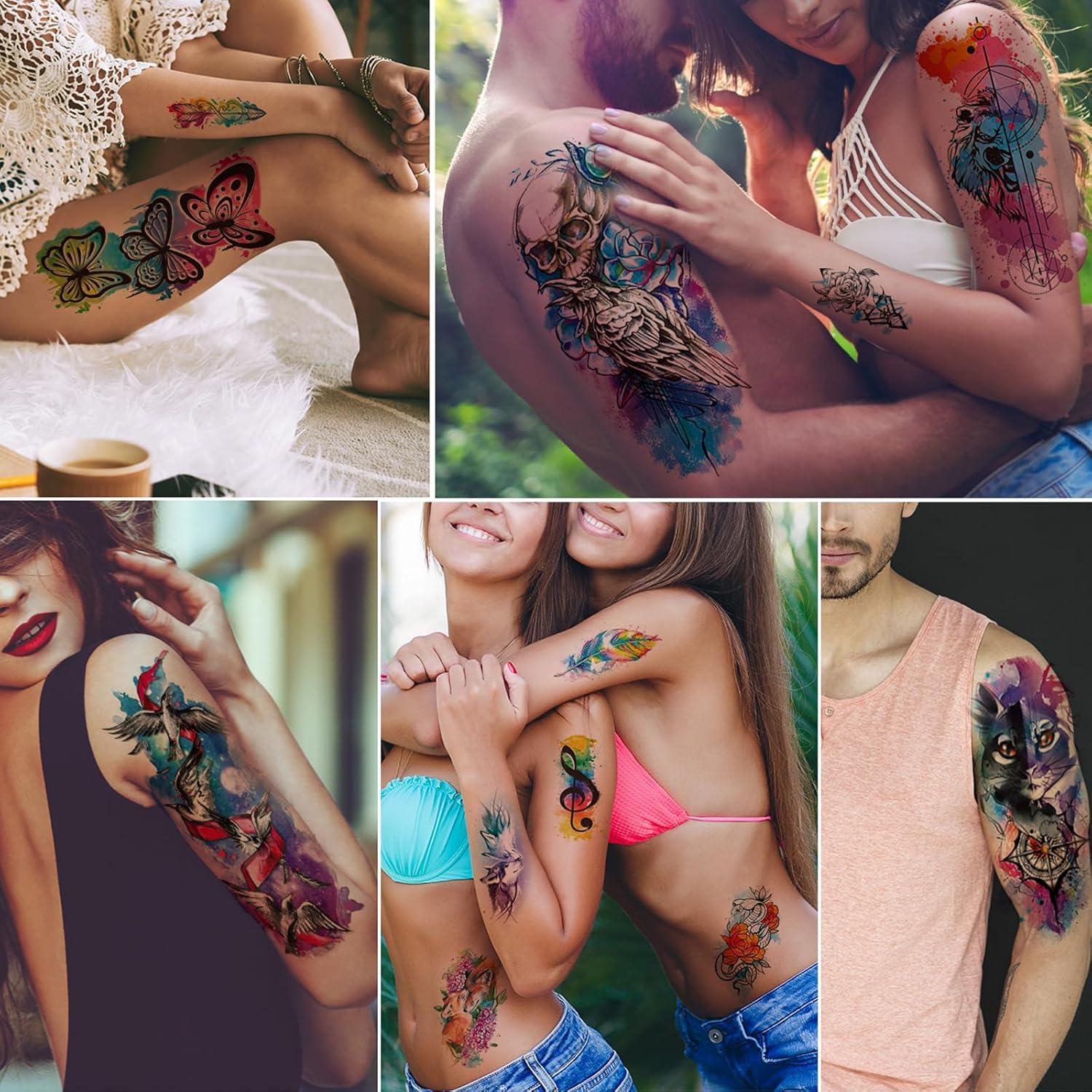 86 Hojas Tatuajes Temporales JEEFONNA Impermeables Realistas