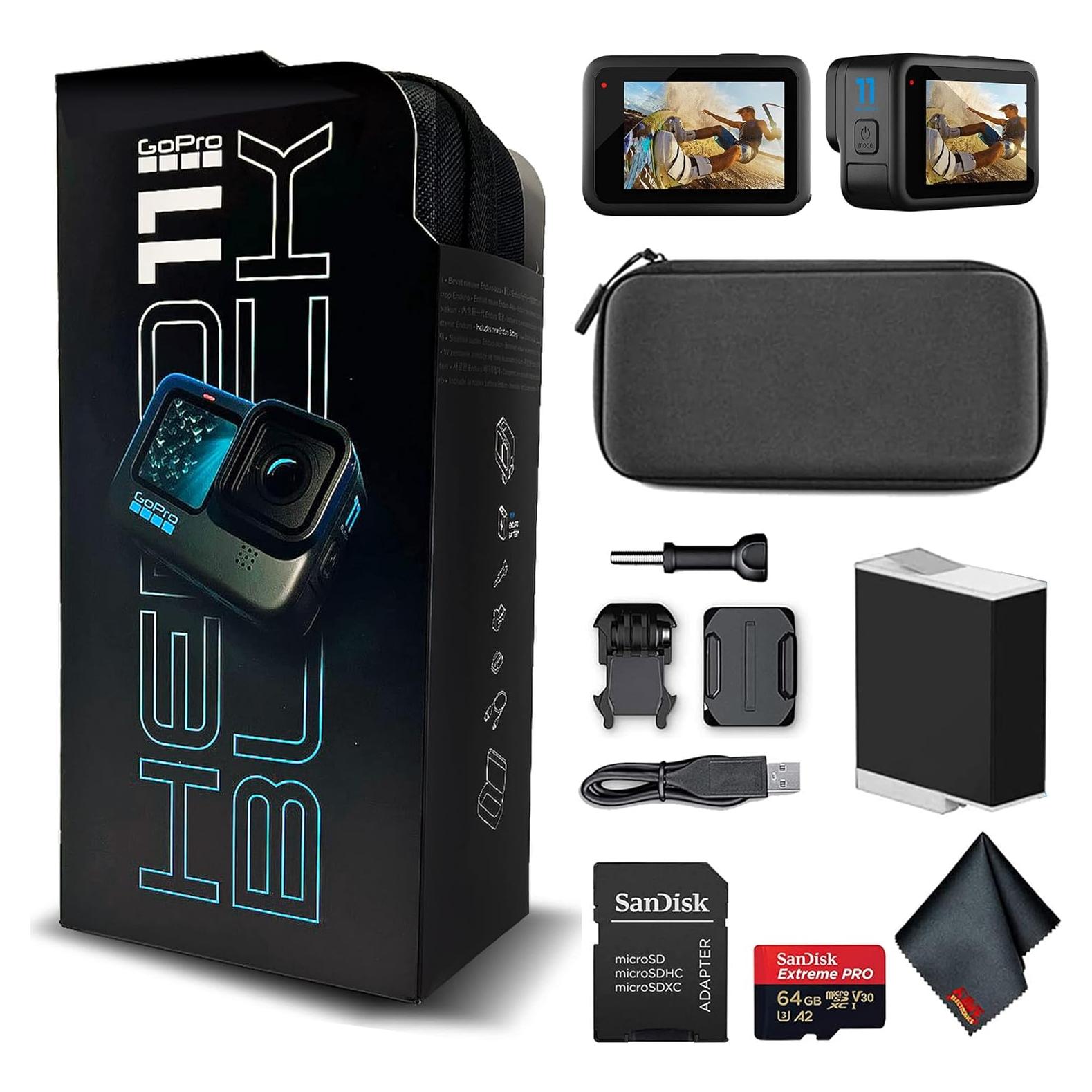 Cámara de Acción GoPro HERO11 Negra 5.3K 27MP Impermeable