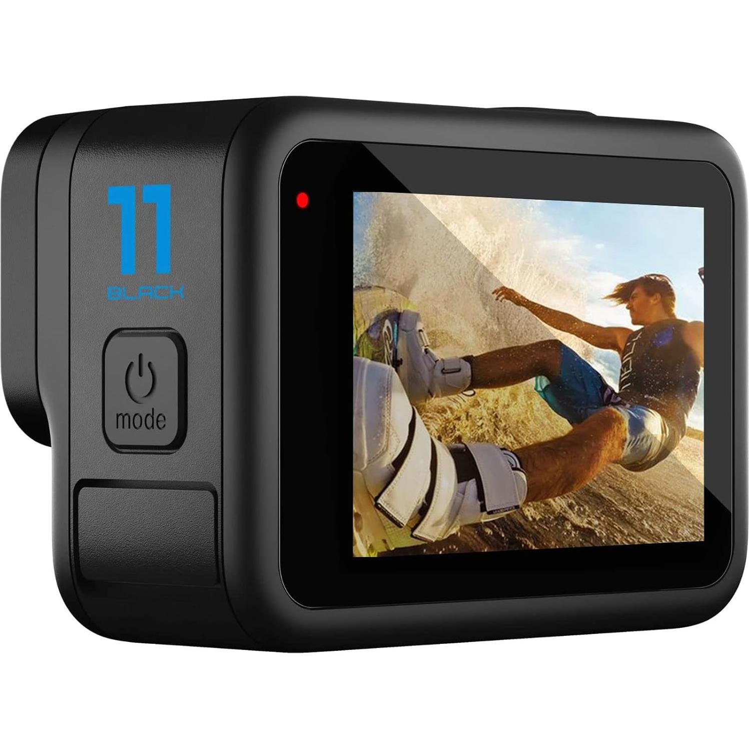 Cámara de Acción GoPro HERO11 Negra 5.3K 27MP Impermeable