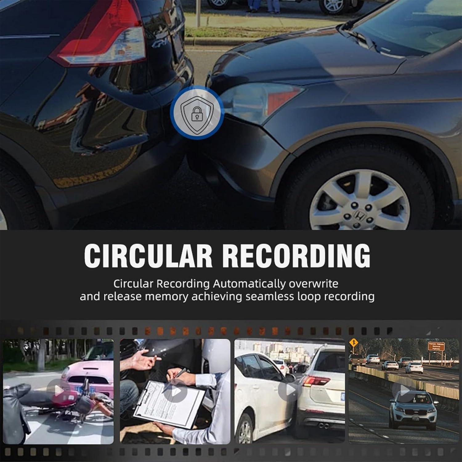 Cámara de Espejo Dash 3 Canales Aprilboy 12" 3K WiFi