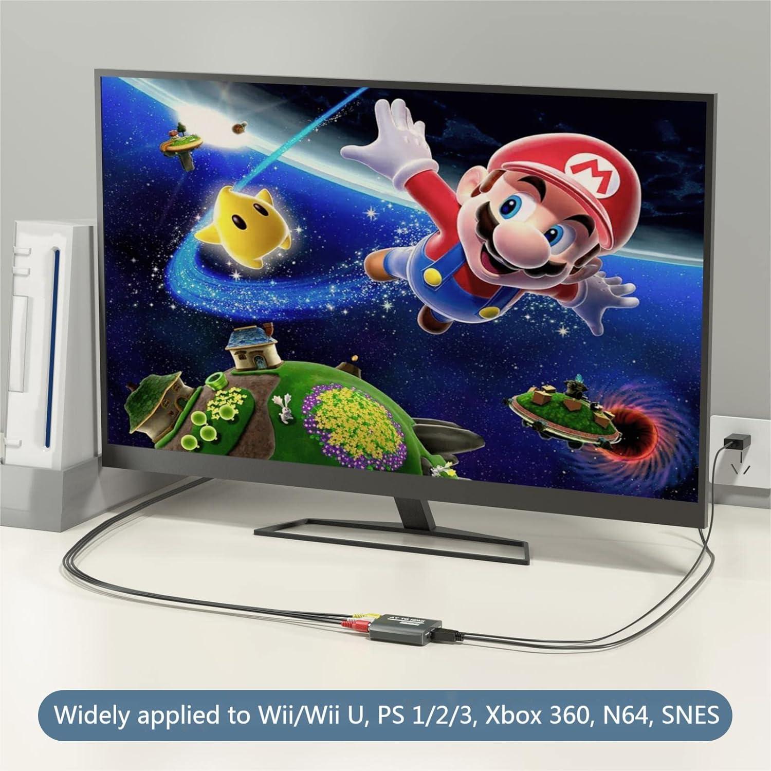 Convertidor RCA a HDMI Setuact 720P/1080P para Consolas