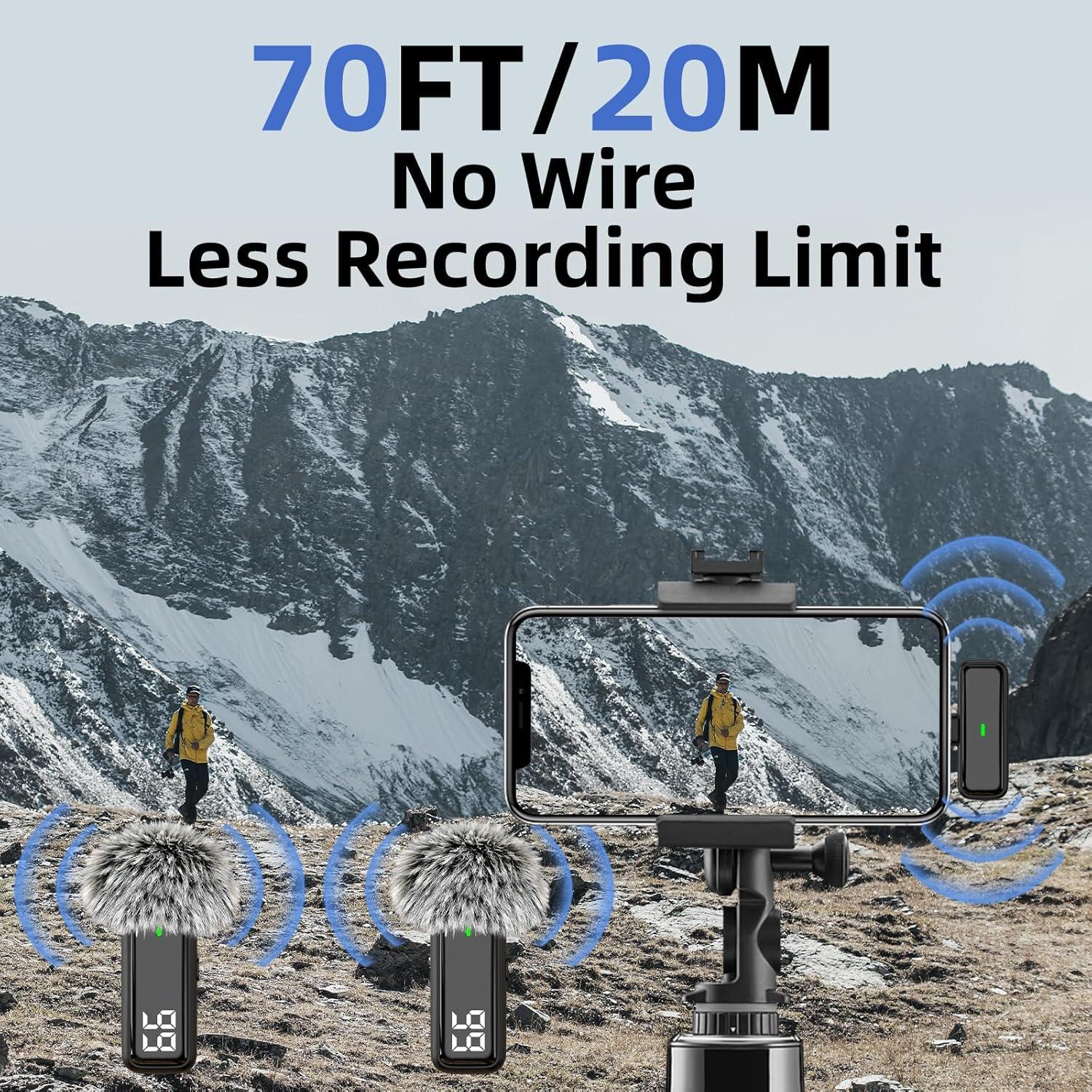 Micrófono Lavalier Inalámbrico OUWEALY para iPhone 14/13/12/11