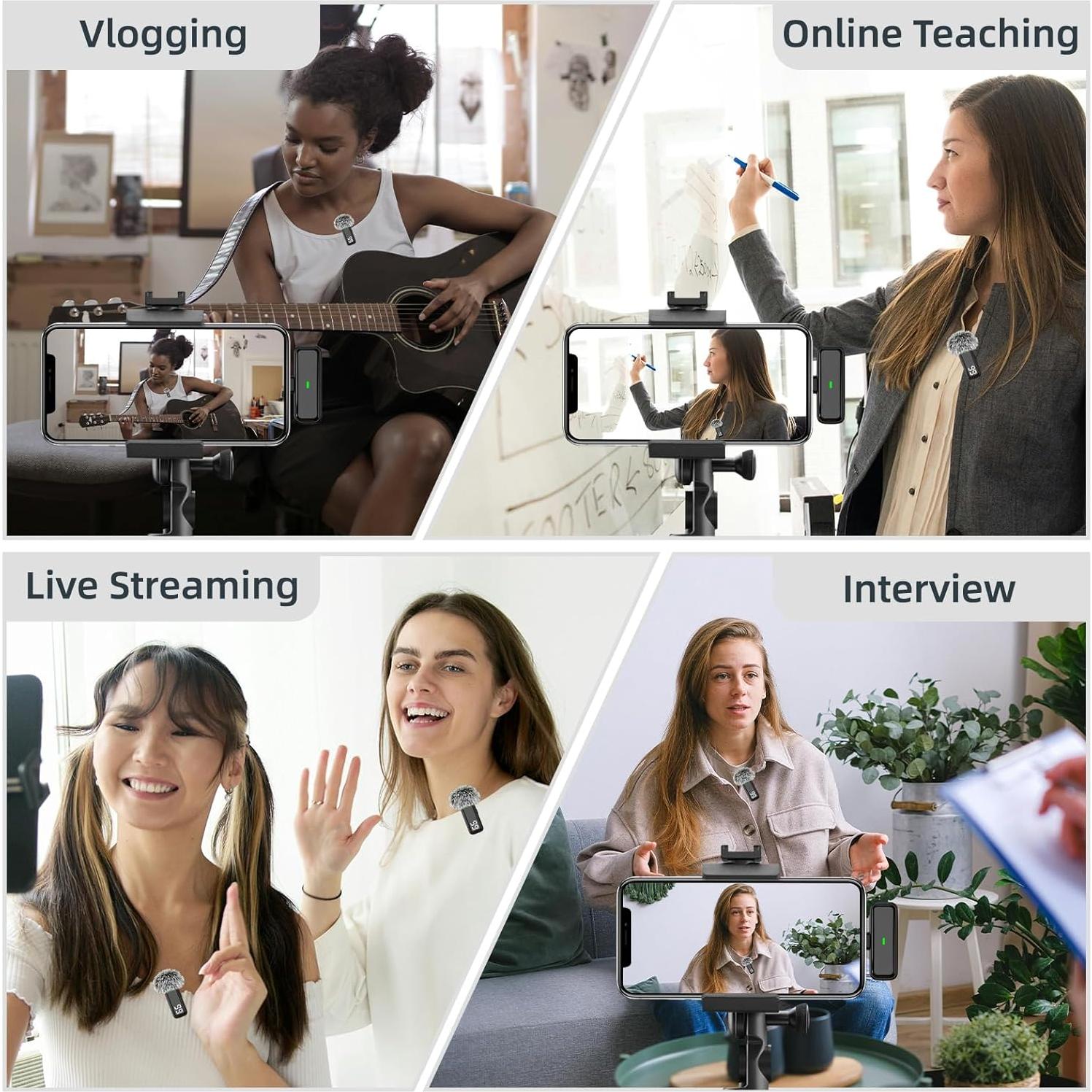 Micrófono Lavalier Inalámbrico OUWEALY para iPhone 14/13/12/11