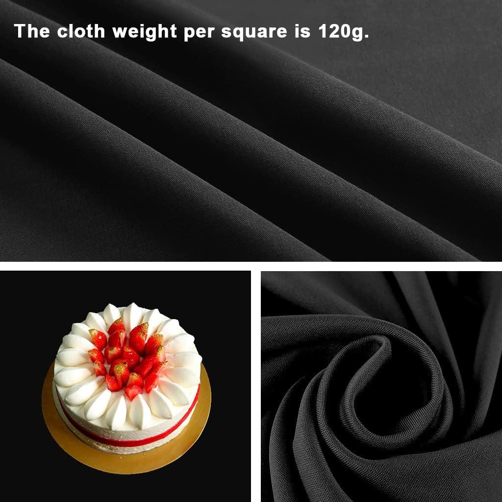 10X12ft Black Backdrop, LCUIRC Photo Backdrop Curtain Polyester Background for Portraits Pet Photoshoot and Birthday Party Halloween Decoration