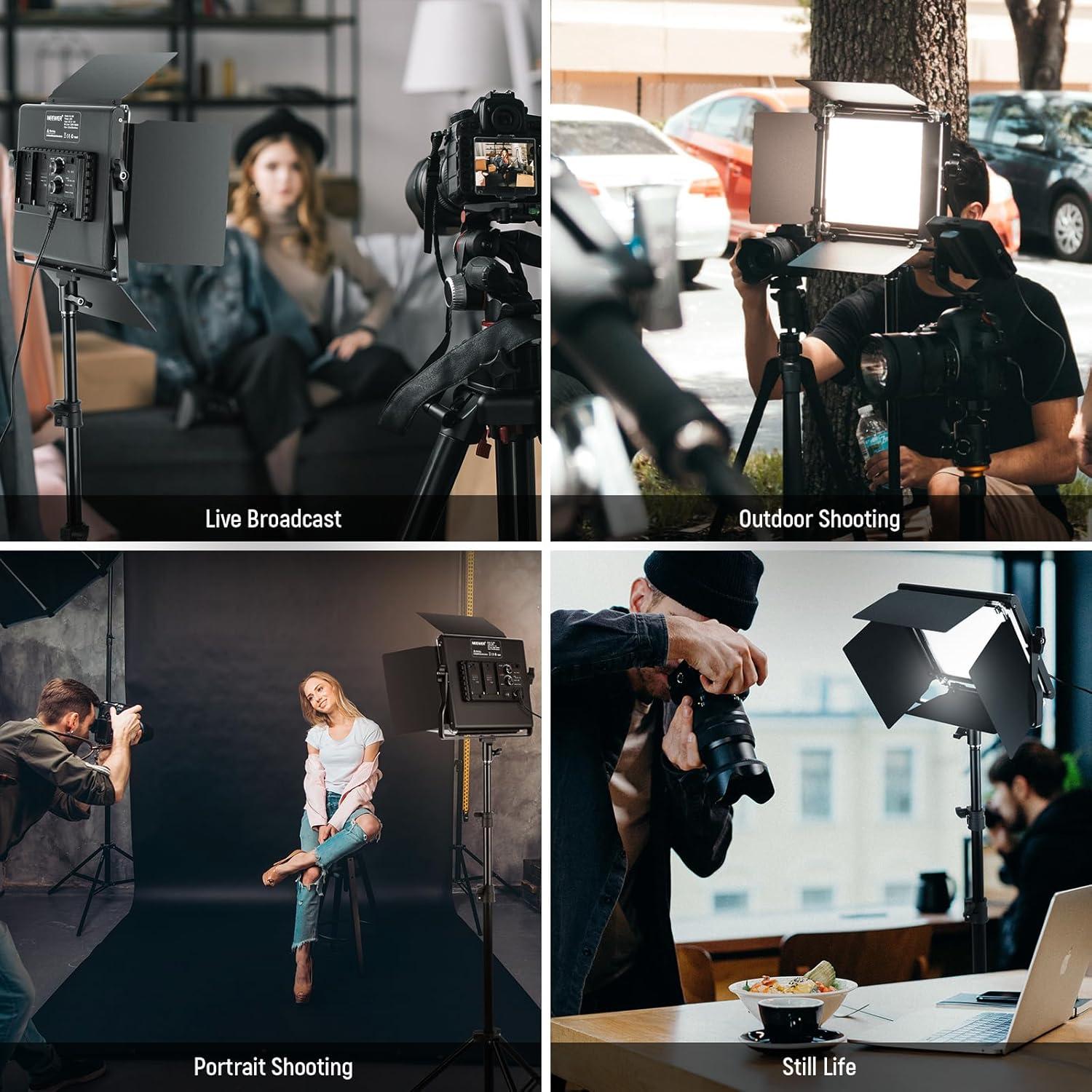 Luces LED Bi-Color NEEWER NL660 para Estudio y Video - 2 Pcs