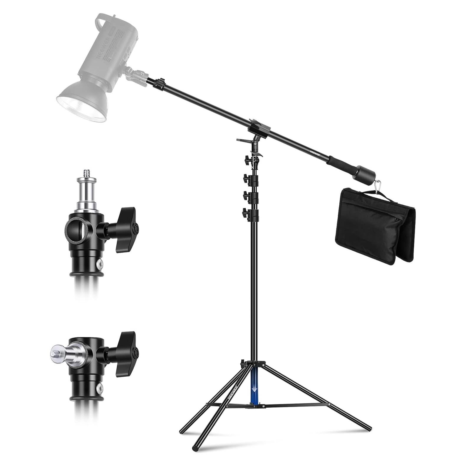 Soporte de Luz NEEWER Ajustable 3m con Brazo Jib y Contrapeso