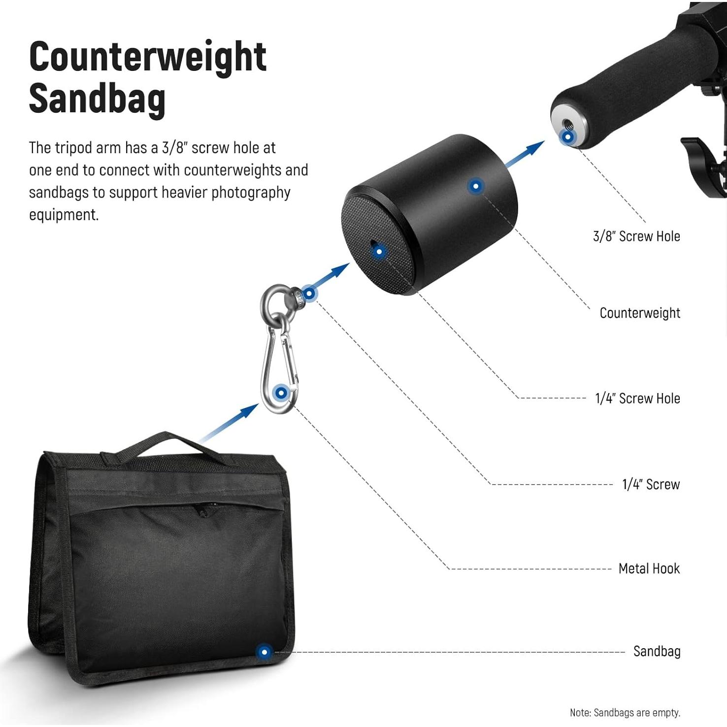 Soporte de Luz NEEWER Ajustable 3m con Brazo Jib y Contrapeso