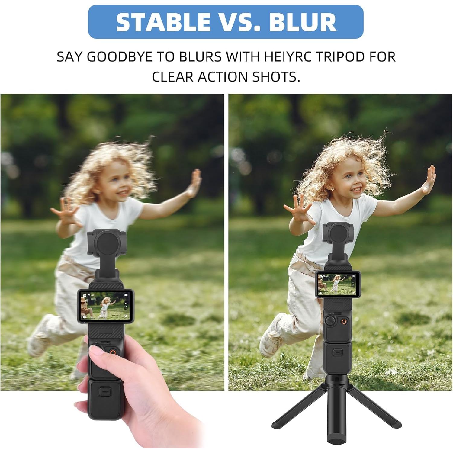 Trípode Mini HeiyRC para DJI Pocket 3 y GoPro - 53.34 cm