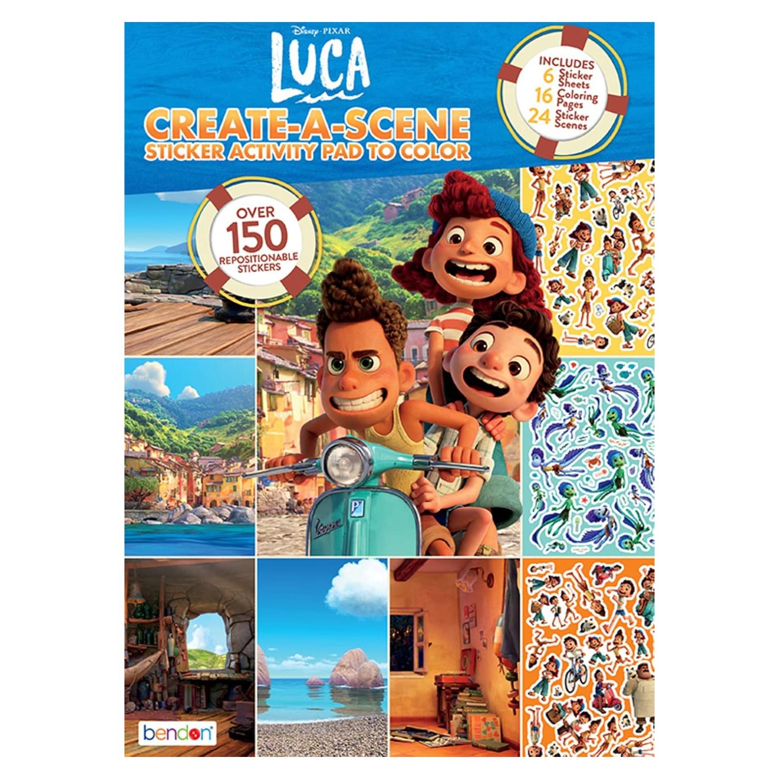 Bloc de Actividades Disney Luca con Stickers y Páginas para Colorear