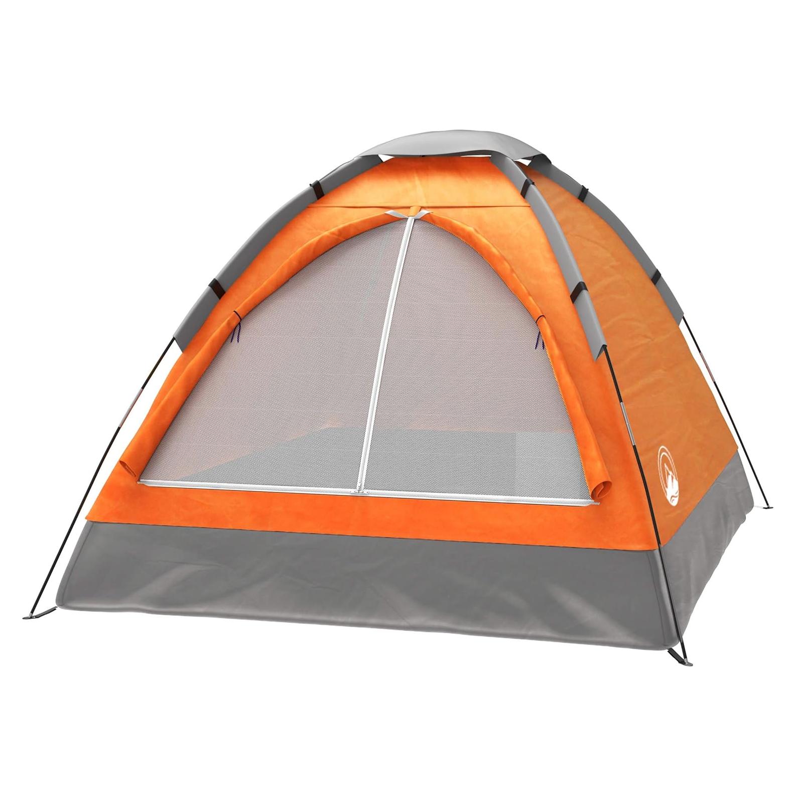 Carpa de Camping Wakeman para 2 Personas Impermeable Naranja