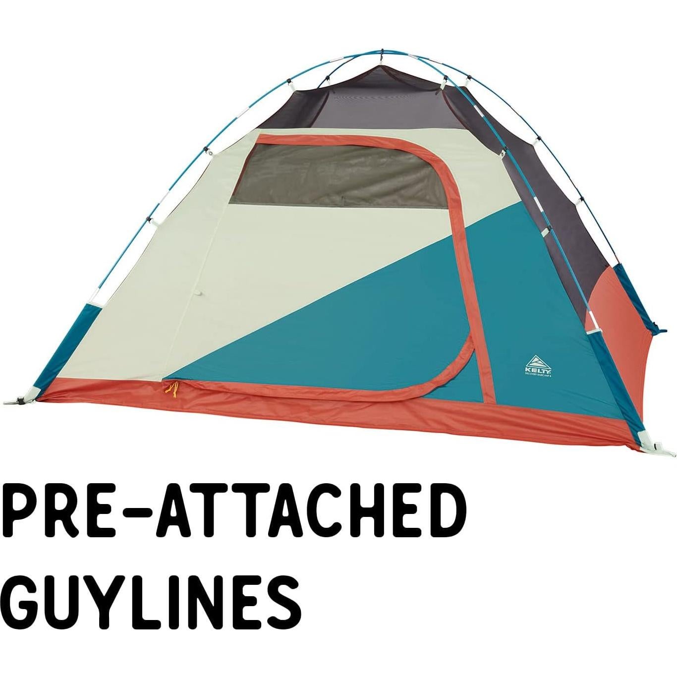 Kelty Discovery Basecamp Backpacking Tent, 4 or 6 Person Camping Backpacking Shelter, Large Capacity, Fast Setup and Easy Tear Down, Stuff Sack Included