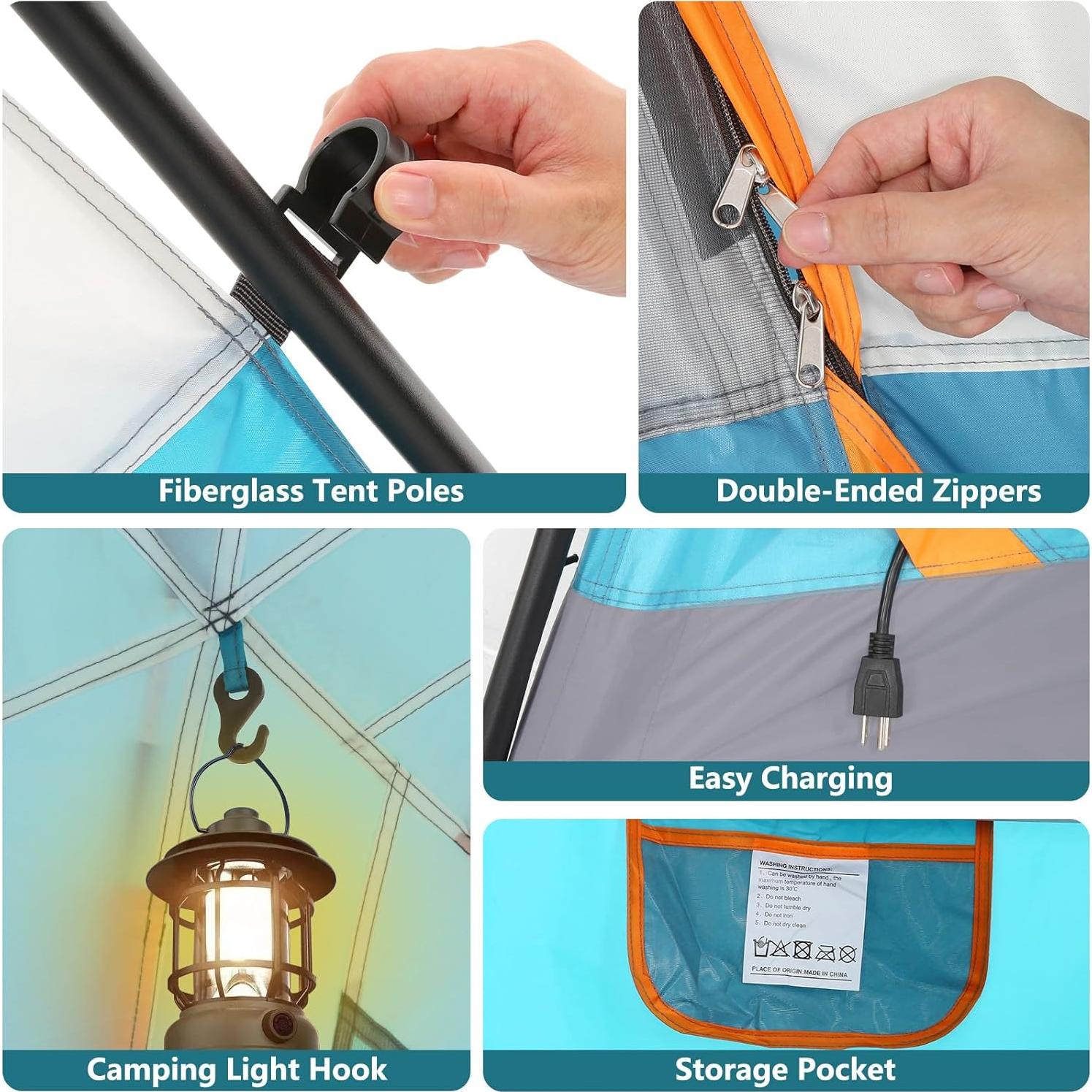 Carpa COBIZI para 6 Personas Impermeable 299.72x259.08cm