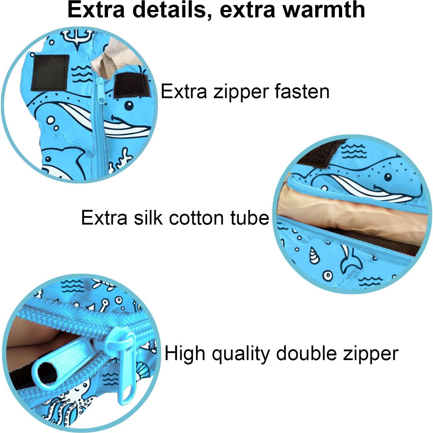 Saco de Dormir ANJ Outdoors Momia 4 Estaciones Niños Aqua