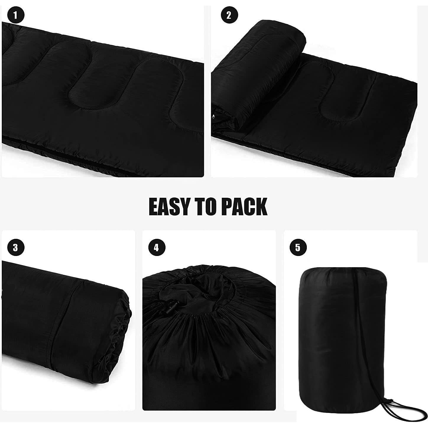 Saco de Dormir Trail Maker 4 Estaciones Negro 180x76 cm