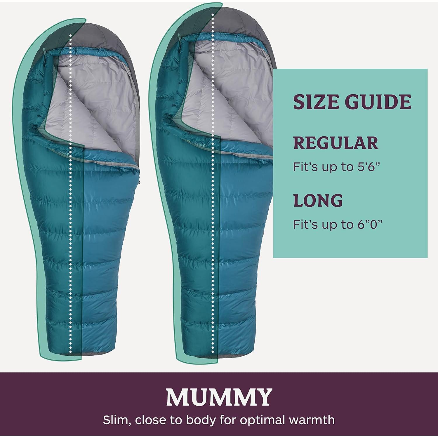 Saco de Dormir Marmot Lozen 30° para Mujeres - Pluma 650