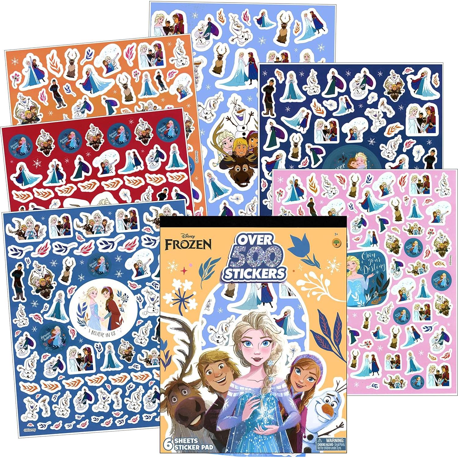 Libro para Colorear Disney Frozen con 500 Stickers y Colgador