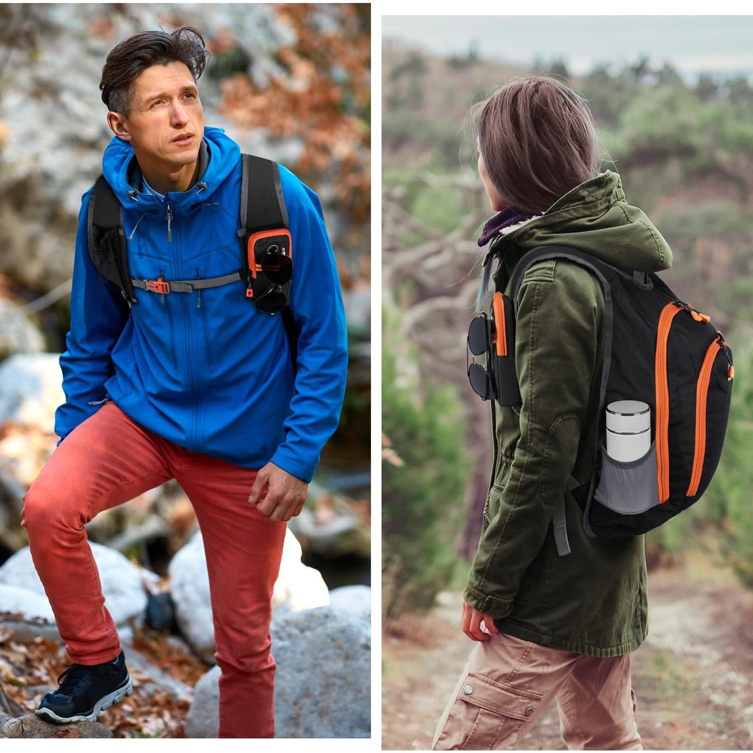 Mochila Plegable 15L Esup Negra para Senderismo y Viajes