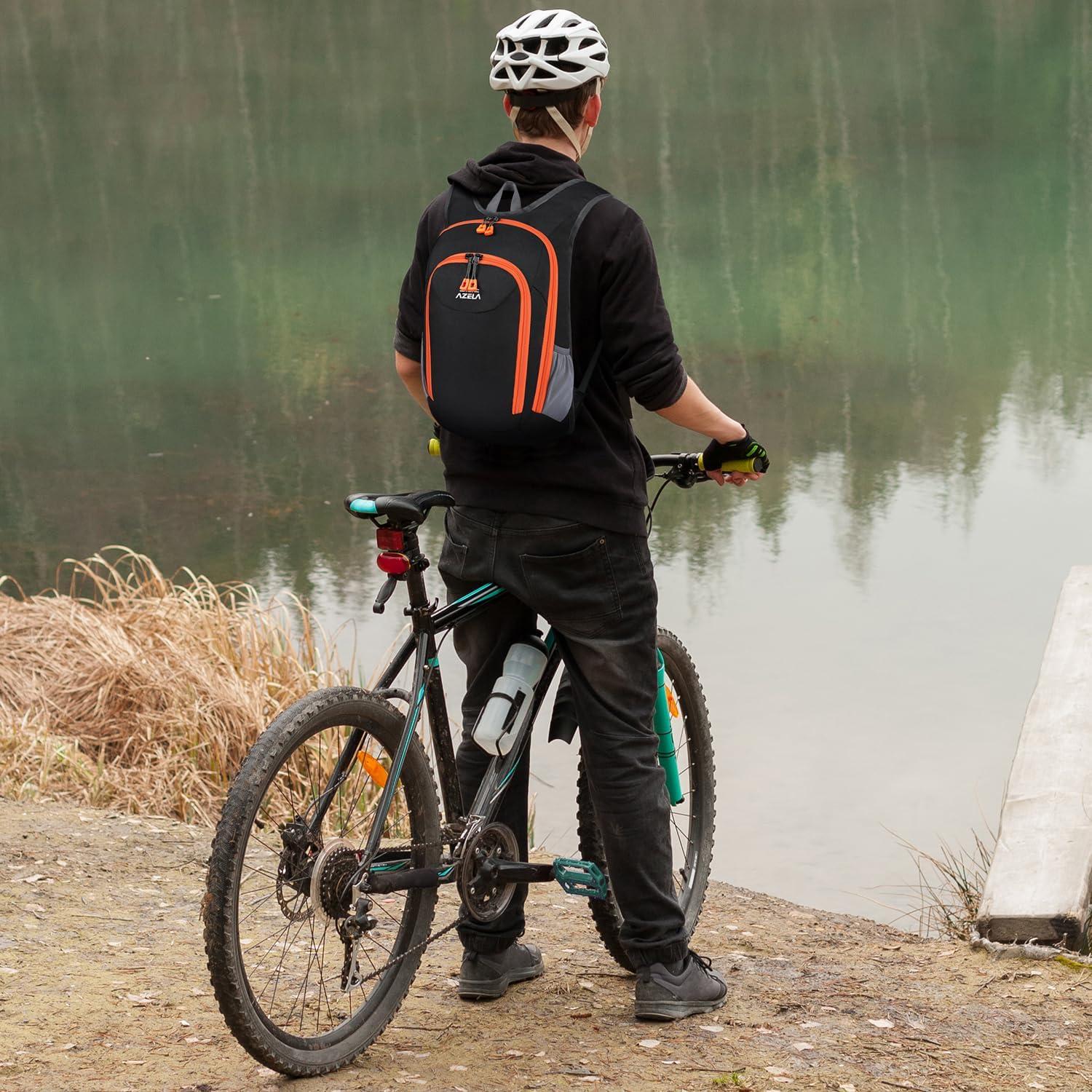 Mochila Plegable 15L Esup Negra para Senderismo y Viajes