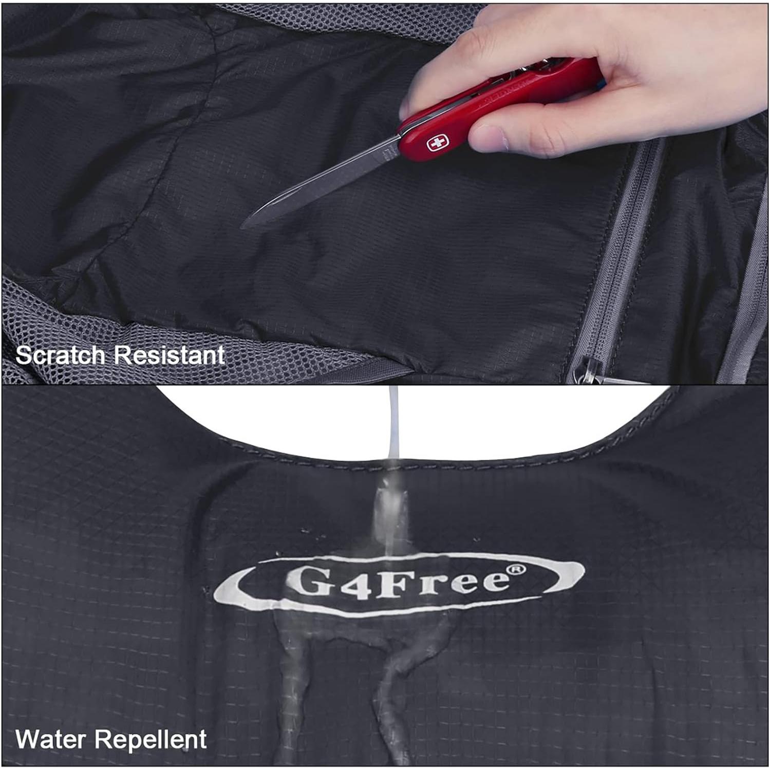 Mochila de Senderismo Plegable G4Free 11L Unisex Negra