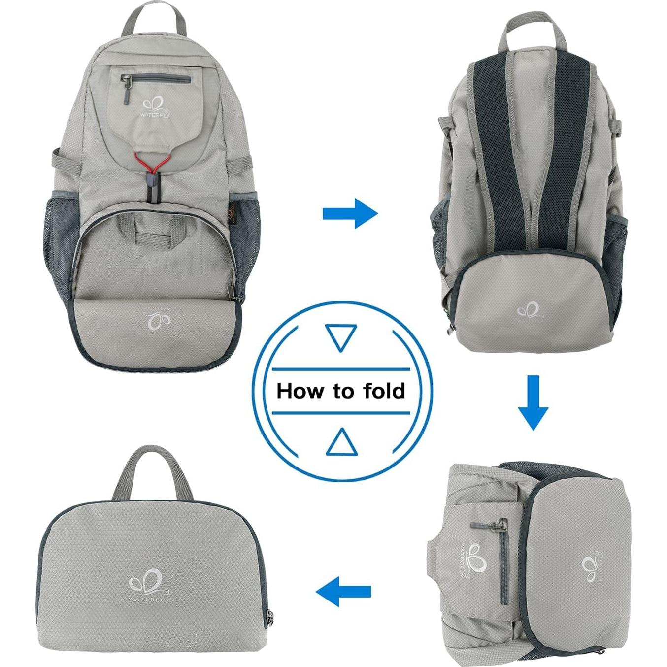 Mochila Plegable WATERFLY 20L Ultra Ligera para Viajes