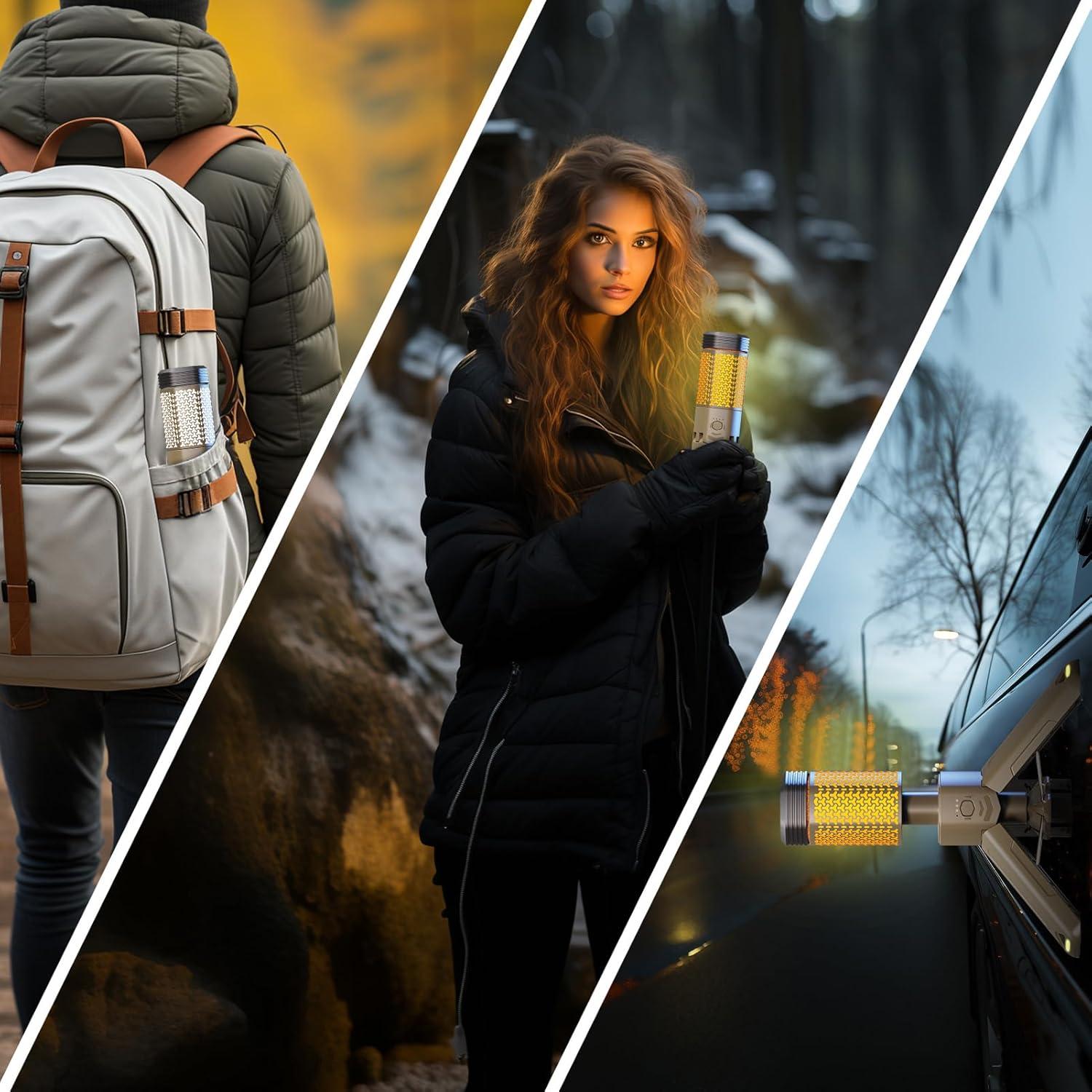 Linterna Telescópica Plegable Siibbea 10500mAh Caqui