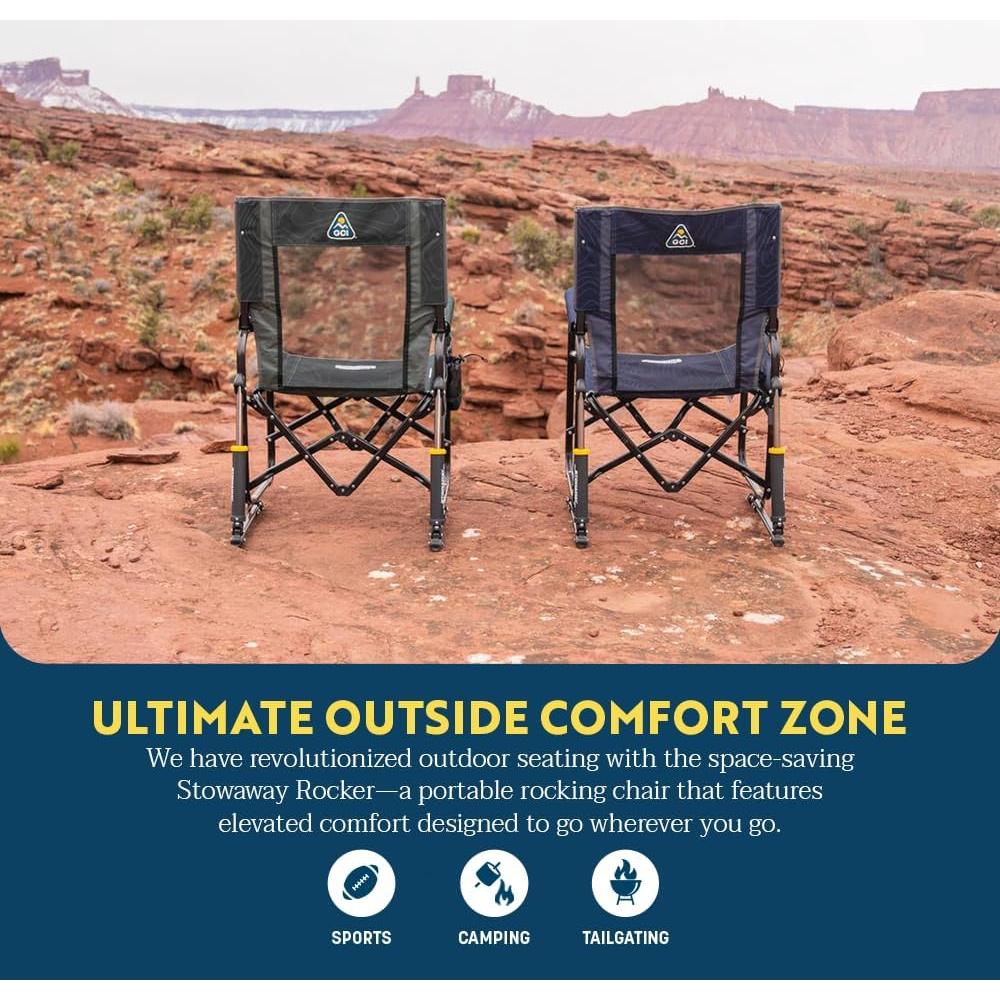 GCI Outdoor Stowaway Rocker - Hunter Topo