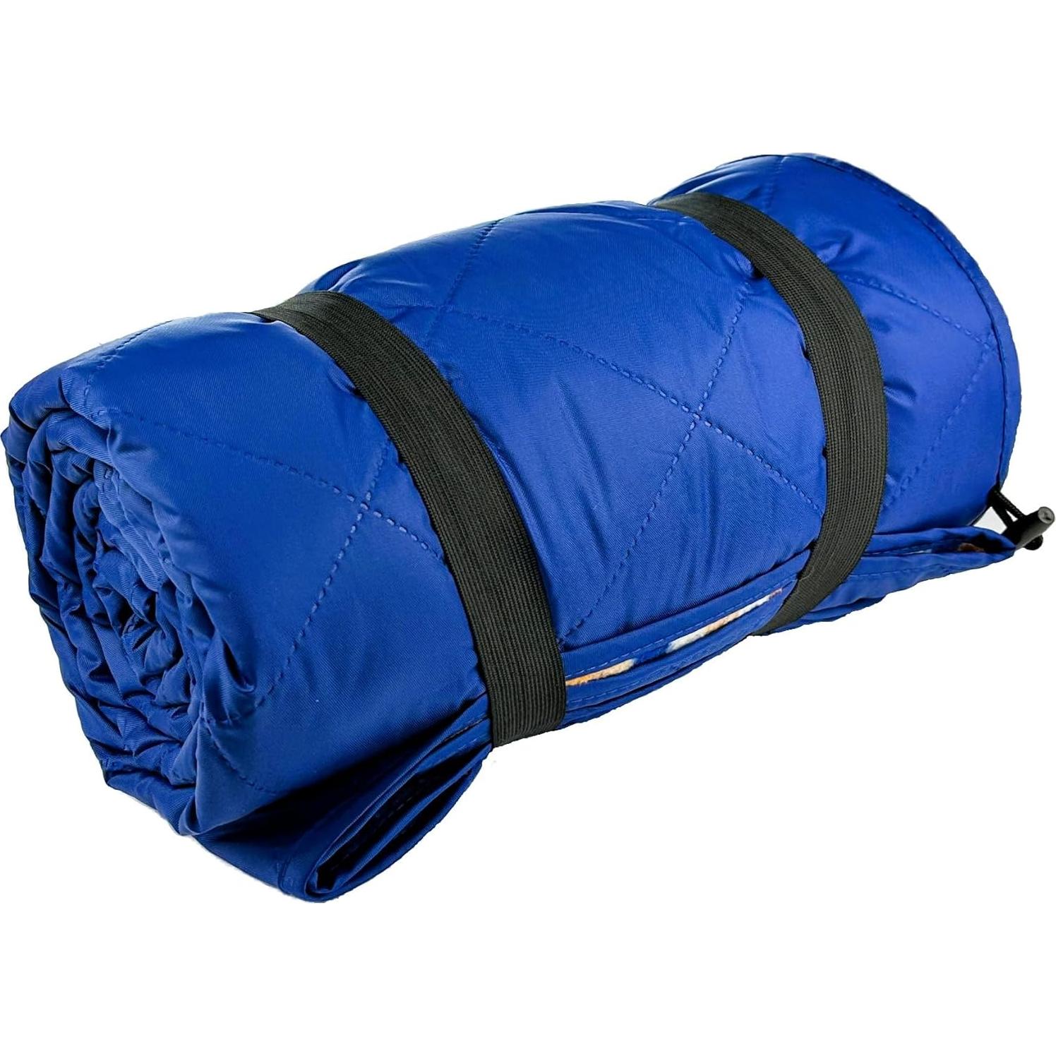 DOWN UNDER OUTDOORS Large Waterproof Windproof Extra Thick 350 GSM Quilted Fleece, or Sherpa Stadium Blanket