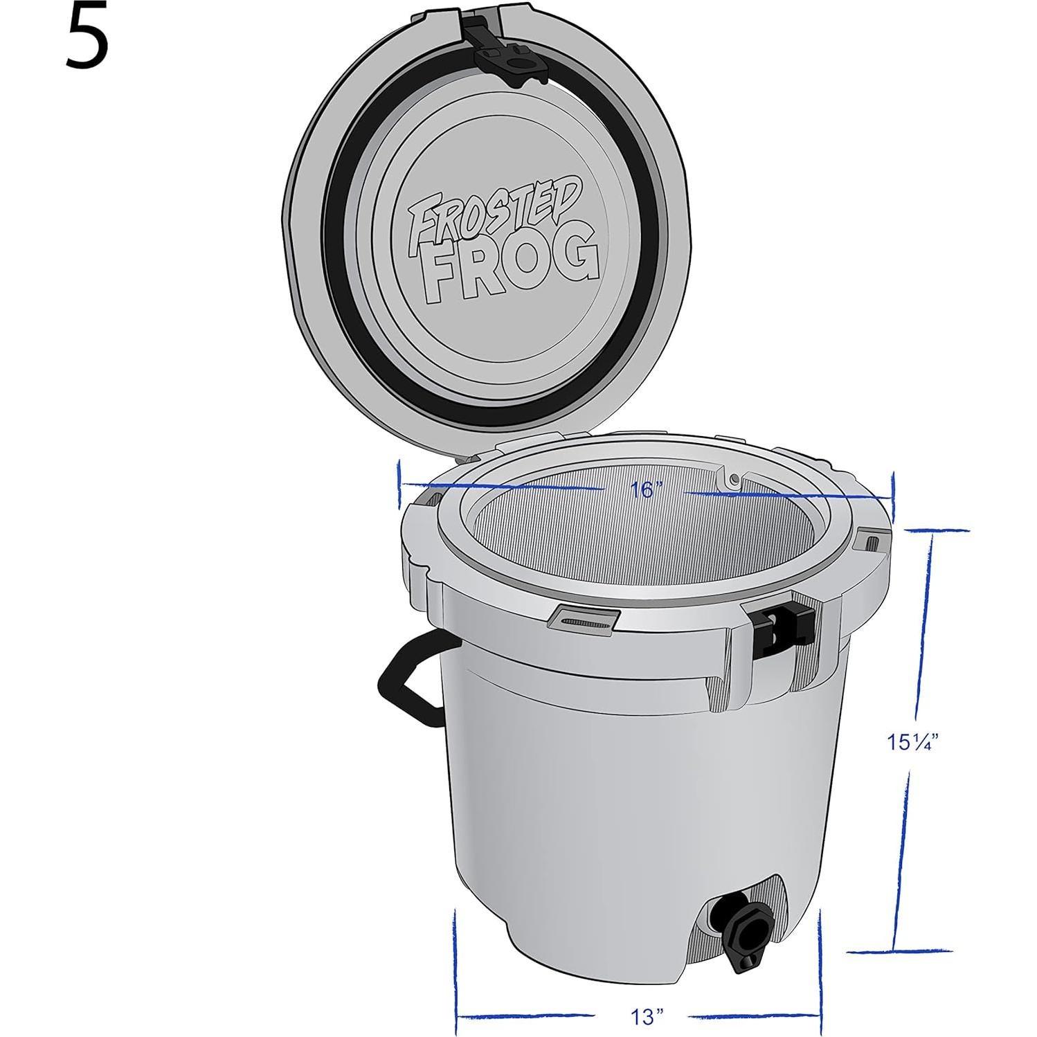 Dispensador de Bebidas Frosted Frog 18.93L Verde Original