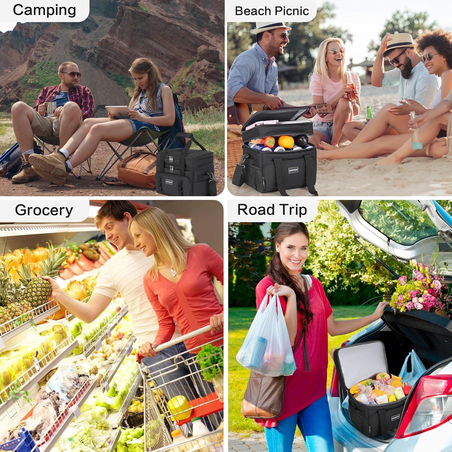 Bolsa Térmica Aislada Hulongo 42L Plegable y Portátil