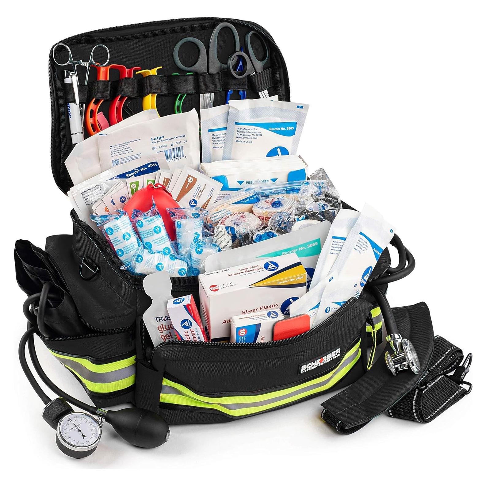 Kit de Trauma Profesional Scherber con 200 Suministros - Negro
