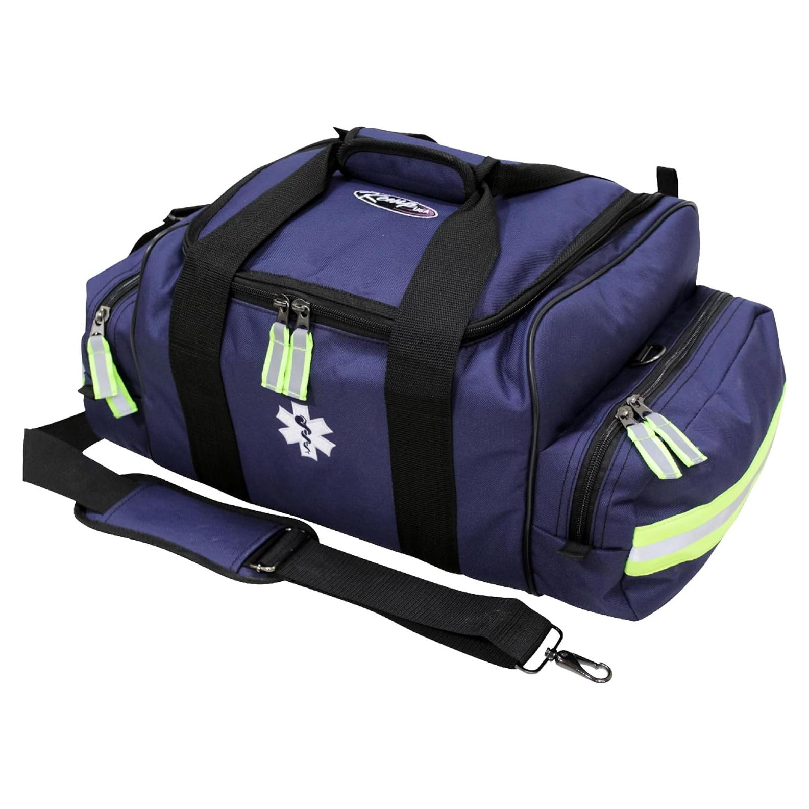 Bolsa de Trauma Grande Kemp USA - Kit de Primeros Auxilios Azul