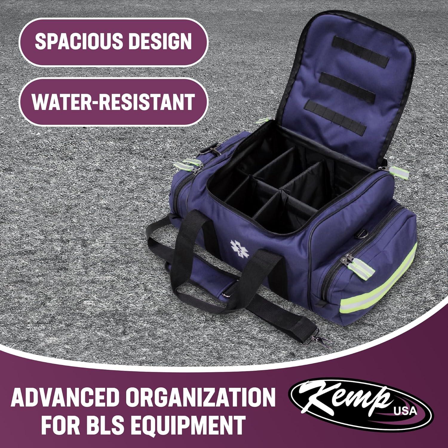 Bolsa de Trauma Grande Kemp USA - Kit de Primeros Auxilios Azul