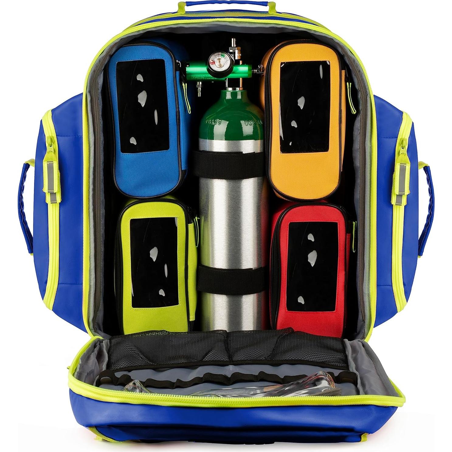 Mochila de Primeros Auxilios Scherber Azul - Kit Completo EMT/EMS