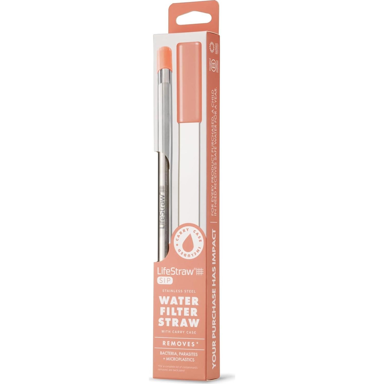 Pajilla de Filtrado de Agua LifeStraw Sip Acero Inoxidable