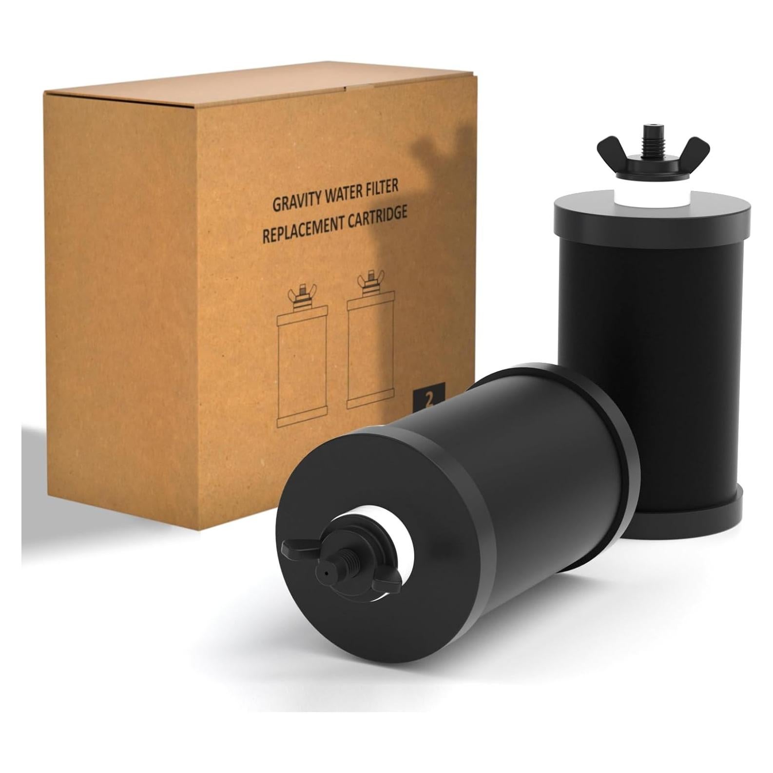 PF-1 Black Thickened Purification Elements,Replacement Filters for ProOne® and Berkey® Filters,ProOne® Big+ or Berkey® Big Countertop Gravity Water Filter System and Purewell System (2 Pack)