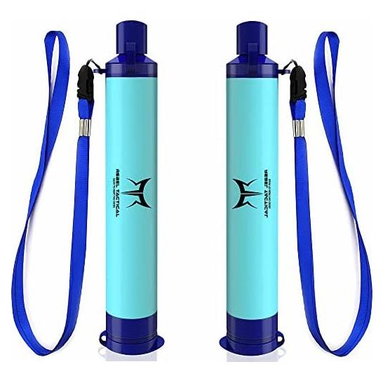 Popote de Filtro de Agua Rebel Táctico - Paquete de 2