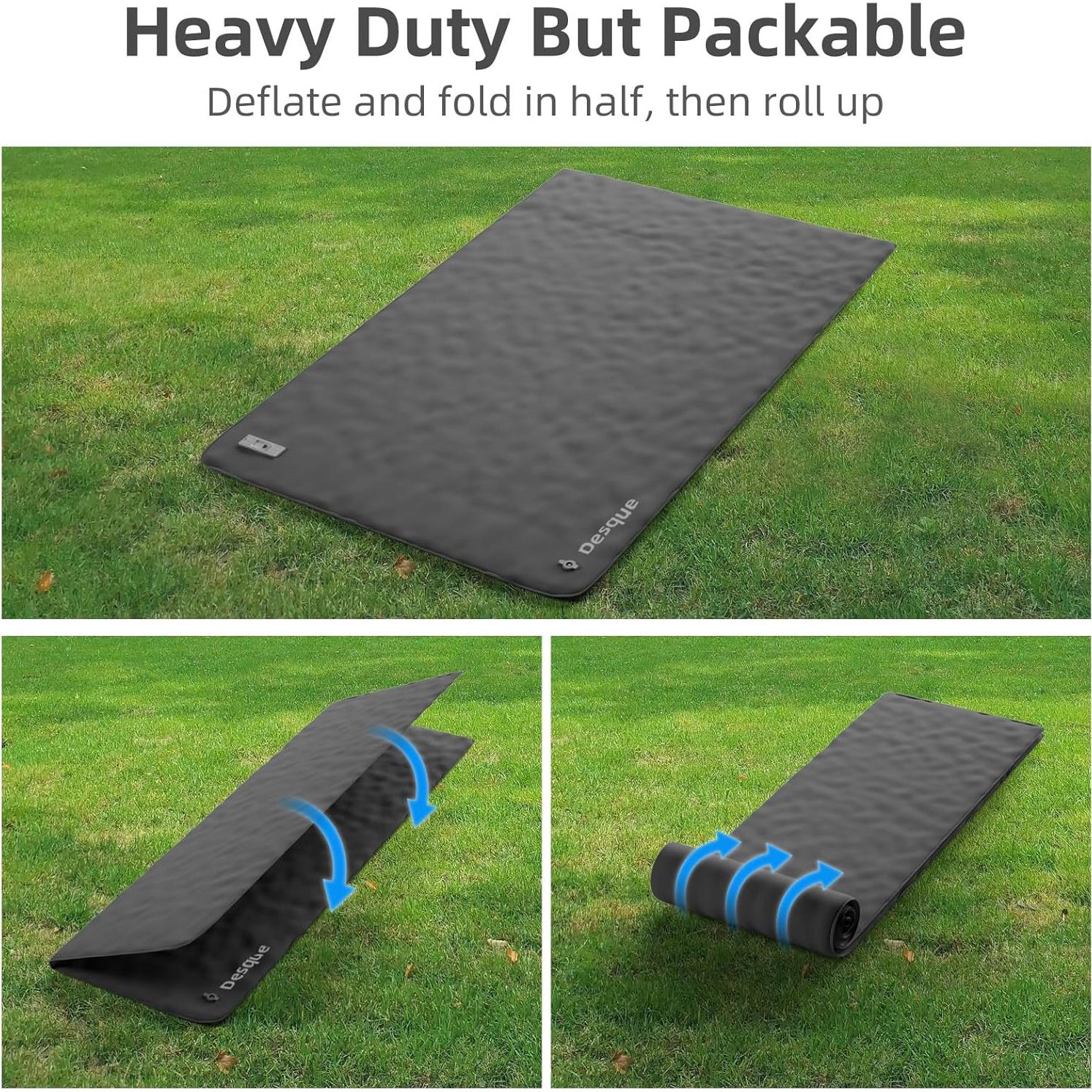 Colchón de Camping Autoinflable Desque Completo 200x130 cm