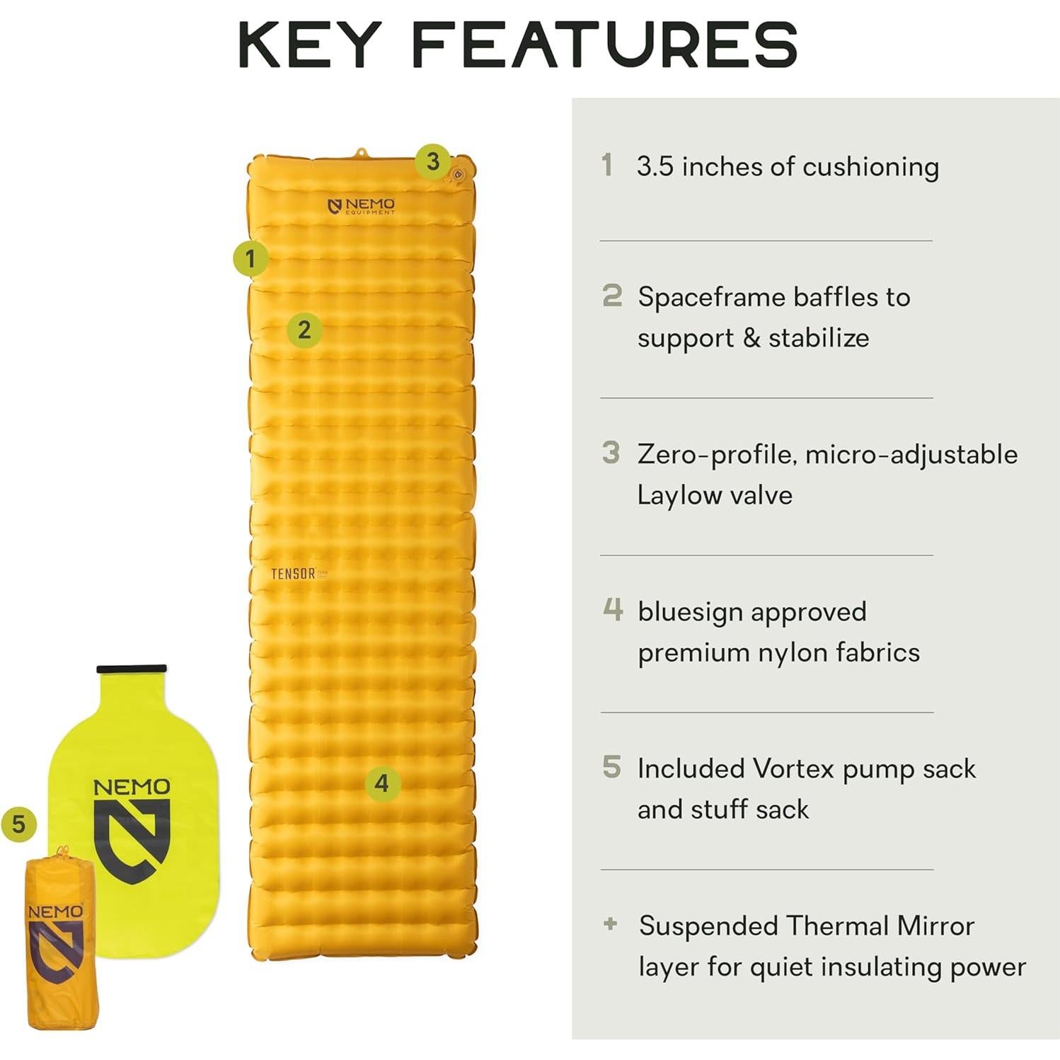 Colchón Inflable NEMO Tensor Trail Ultralight 183x51cm